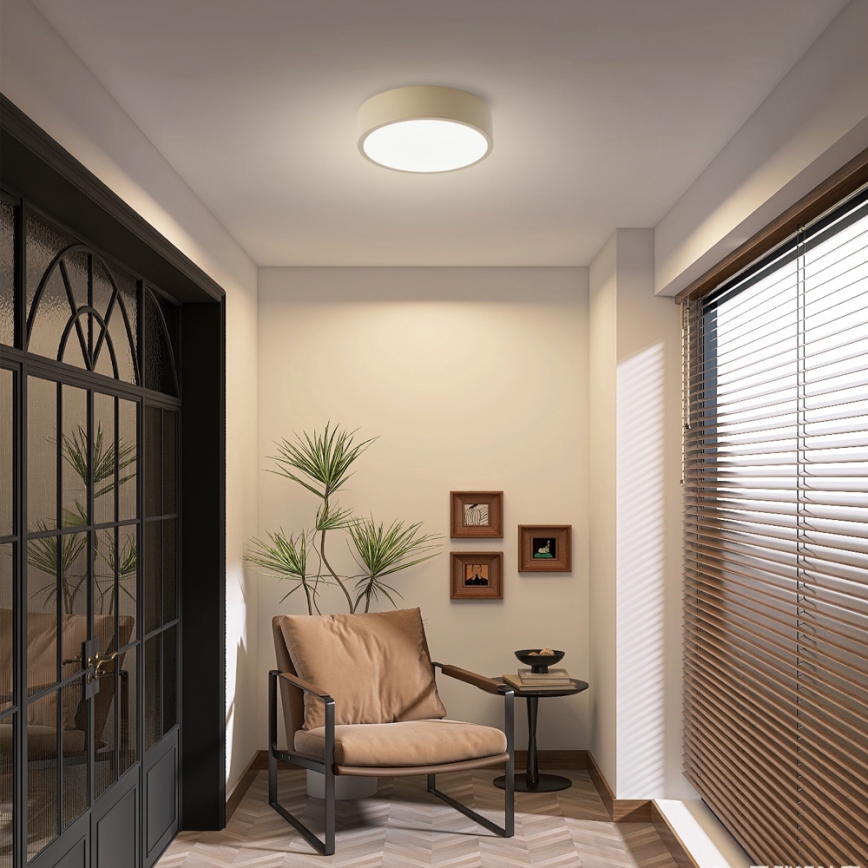 Brilagi - LED dæmpbar loftlampe POOL LED/18W/230V 3000-6000K 20 cm beige + fjernbetjening