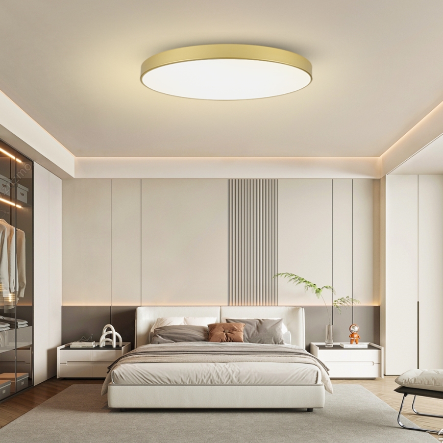 Brilagi - LED dæmpbar loftlampe POOL SMART LED/180W/230V 3000-6000K 120 cm guld Wi-Fi Tuya + fjernbetjening