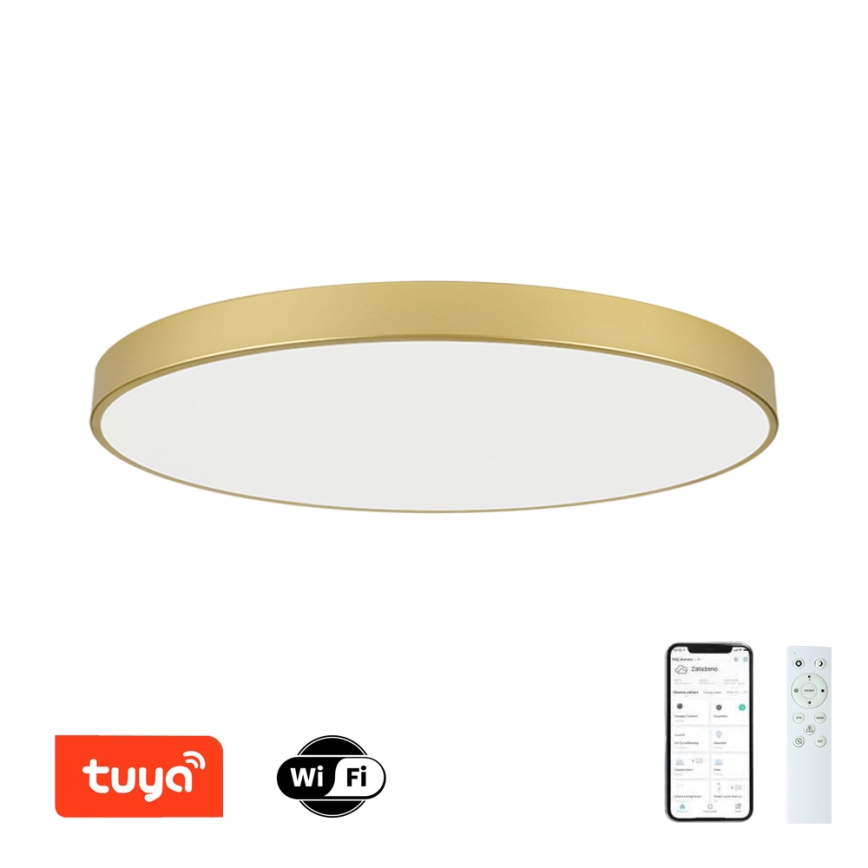 Brilagi - LED dæmpbar loftlampe POOL SMART LED/180W/230V 3000-6000K 120 cm guld Wi-Fi Tuya + fjernbetjening