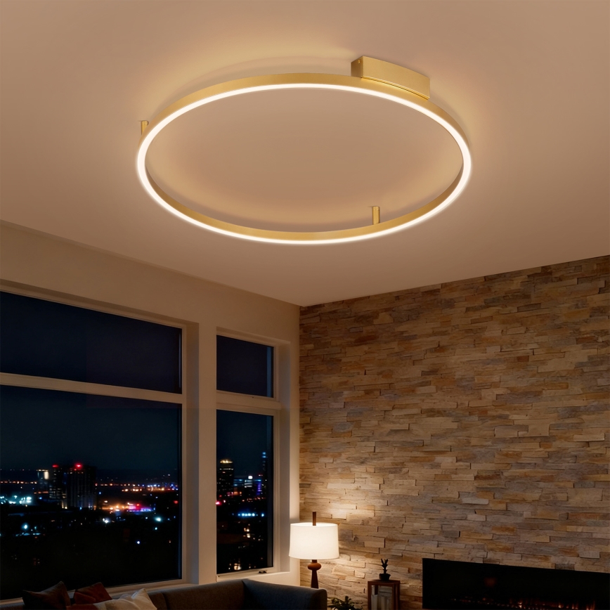 Brilagi - Dæmpbar LED-loftlampe PORTOFINO LED/60W/230V 3000-6000K Ø 80 cm, guld, inkl. fjernbetjening