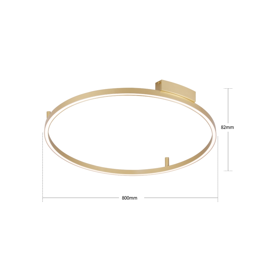 Brilagi - Dæmpbar LED-loftlampe PORTOFINO LED/60W/230V 3000-6000K Ø 80 cm, guld, inkl. fjernbetjening