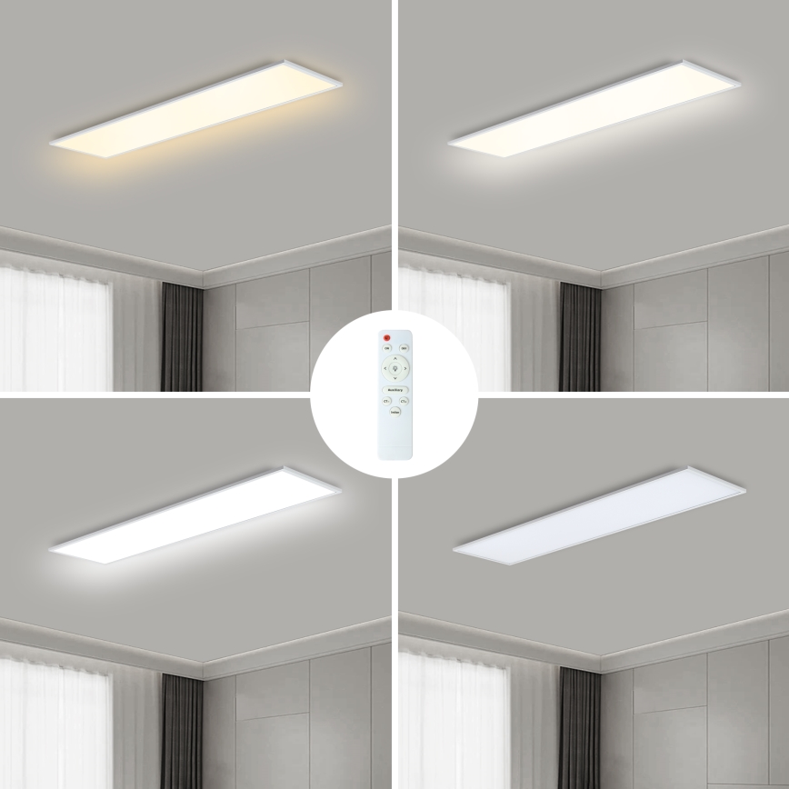 Brilagi - Dæmpbar LED-loftlampe SLIMFRAME LED/58W/230V 120x30 cm 3000-6000K hvid + fjernbetjening