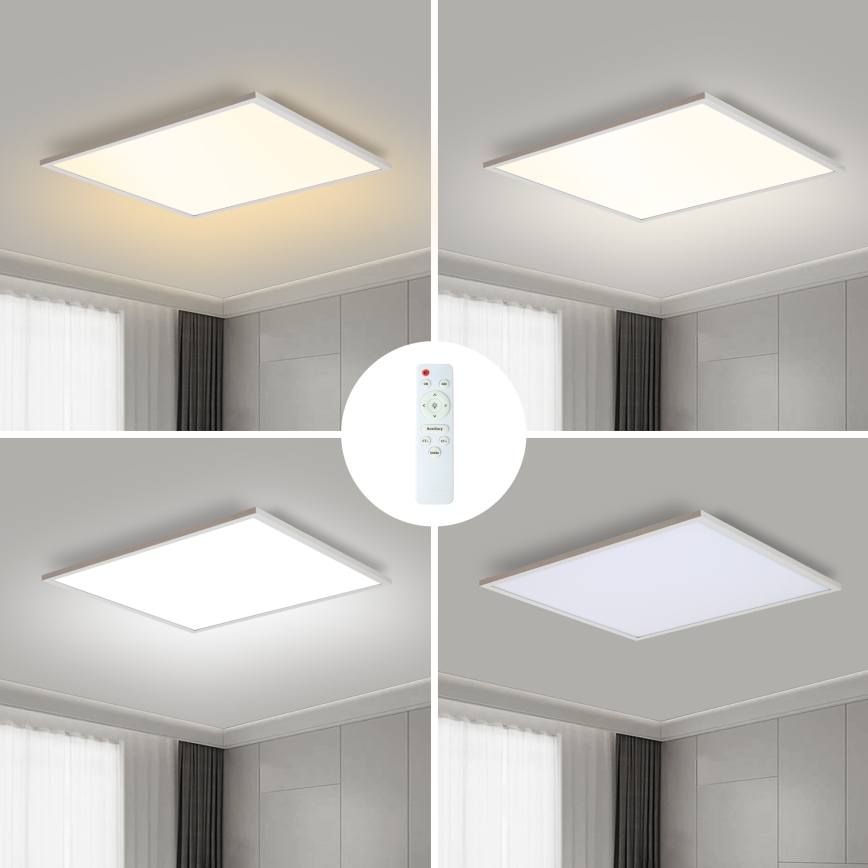 Brilagi - Dæmpbar LED-loftlampe SLIMFRAME LED/58W/230V 60x60 cm 3000-6000K hvid + fjernbetjening