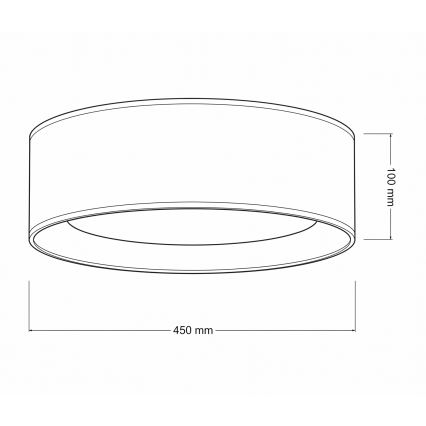 Brilagi - LED-dæmpbar loftlampe VELVET SMART VARI LED/24W/230V 3000-6500K Ø 45 cm hvid + fjernbetjening
