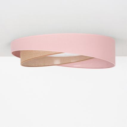 BRILAGI - LED Dæmpbar loftlampe VELVET TWIST LED/36W/230V 3000-6000K Ø 65 cm Wi-Fi Tuya Beacon rosa/beige + fjernbetjening