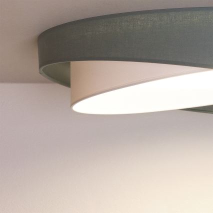 BRILAGI - LED Dæmpbar loftlampe VELVET TWIST LED/36W/230V 3000-6000K Ø 65 cm Wi-Fi Tuya Beacon grøn/hvid + fjernbetjening