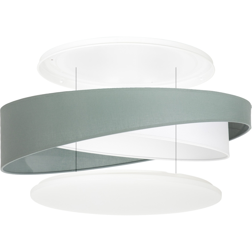 BRILAGI - LED Dæmpbar loftlampe VELVET TWIST LED/36W/230V 3000-6000K Ø 65 cm Wi-Fi Tuya Beacon grøn/hvid + fjernbetjening