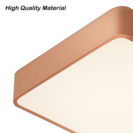 Brilagi - Dæmpbar LED-loftlampe POOL SQUARE LED/36W/230V 3000-6000K 40x40 cm bronze + fjernbetjening