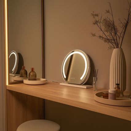 BRILAGI - Dæmpbart LED-make-up-spejl CALIFORNIA LED/14W/230V 3000/4000/6500K 41x40 cm hvid