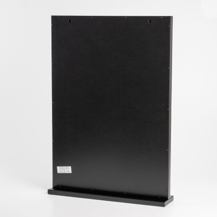 BRILAGI - Dæmpbart makeup-spejl HOLLYWOOD LED/15W/230V CCT + 2x USB 55x77 cm sort