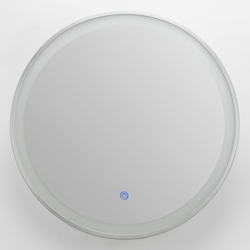 Brilagi - Dæmpbart LED-opvarmet badeværelsesspejl med bagbelysning ALU PRO LED/18W/230V Ø 60 cm 3000/4000/6500K IP44 mat krom