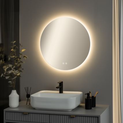 Brilagi - Opvarmet LED-badeværelsesspejl DEMI PRO LED/20W/230V Ø 60 cm IP44 CRI 90 dæmpbart + CCT