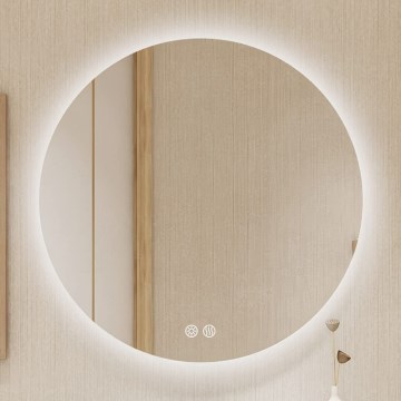 Brilagi - Dæmpbart opvarmet badeværelsesspejl med integreret LED-belysning DEMI PRO LED/20W/230V Ø 60 cm 3000/4000/6500K IP44