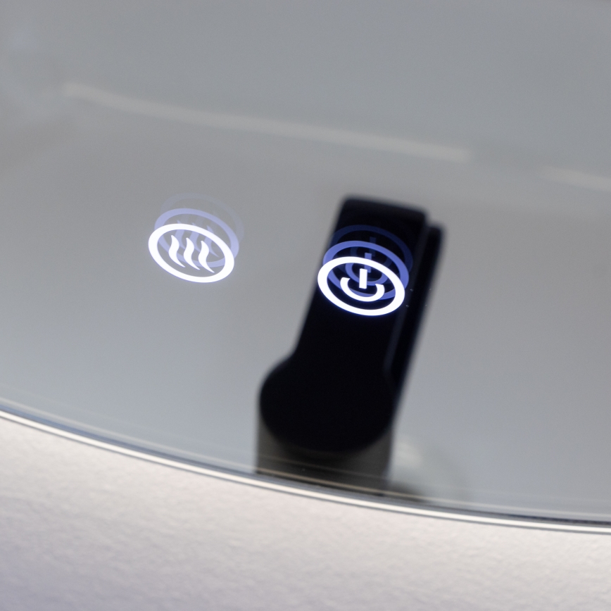 Brilagi - Dæmpbart opvarmet badeværelsesspejl med LED-baggrundsbelysning DEMI ECO LED/12W/230V Ø 60 cm 3000/4000/6500K IP44 CRI 90