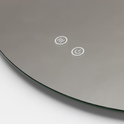 Brilagi - Dæmpbart opvarmet badeværelsesspejl med LED-baggrundsbelysning DEMI ECO LED/12W/230V Ø 60 cm 3000/4000/6500K IP44 CRI 90