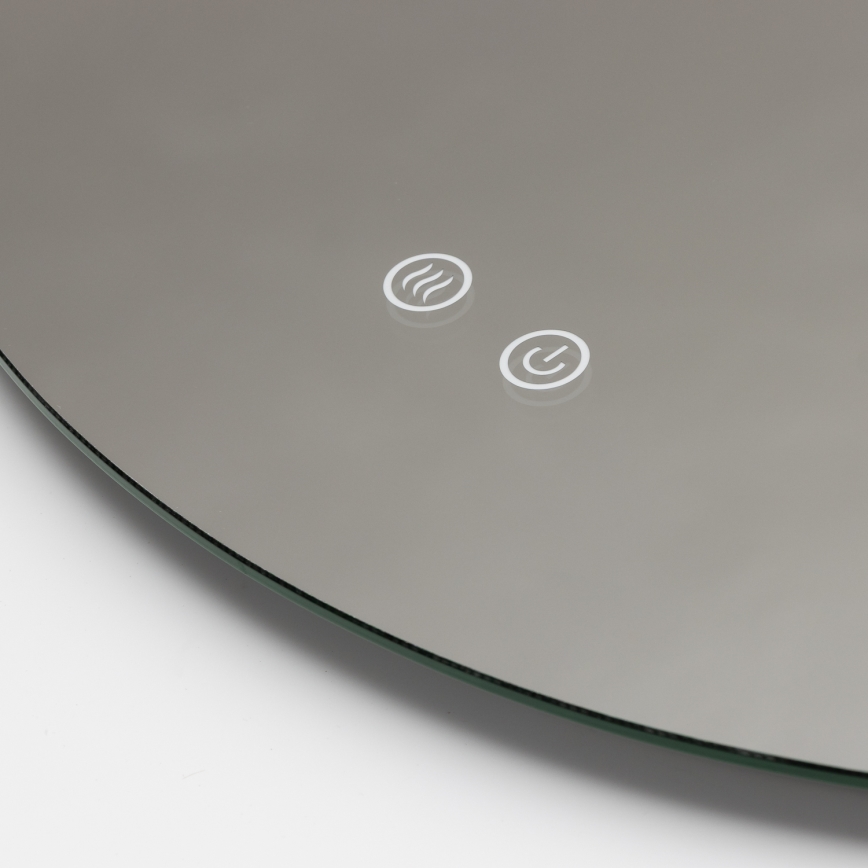 Brilagi - Dæmpbart opvarmet badeværelsesspejl med LED-baggrundsbelysning DEMI ECO LED/12W/230V Ø 60 cm 3000/4000/6500K IP44 CRI 90