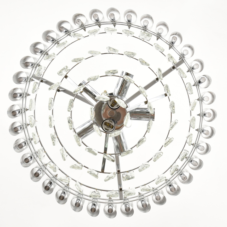 Brilagi - ECLIPSE overflademonteret lysekrone 7xE14/10W/230V Ø 48 cm sølv