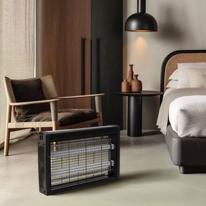 Brilagi - Elektrisk insektfanger 2xUV/10W/230V 60 m2 sort