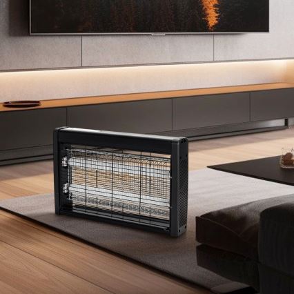 Brilagi - Elektrisk insektfanger 2xUV/10W/230V 60 m2 sort