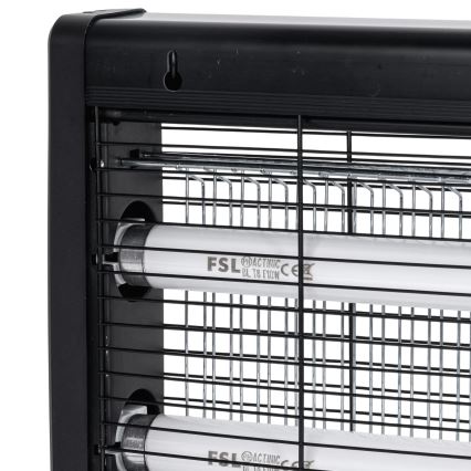 Brilagi - Elektrisk insektfanger 2xUV/10W/230V 60 m2 sort