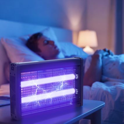 Brilagi - Elektrisk insektfanger 2xUV/18W/230V 100 m2 sort