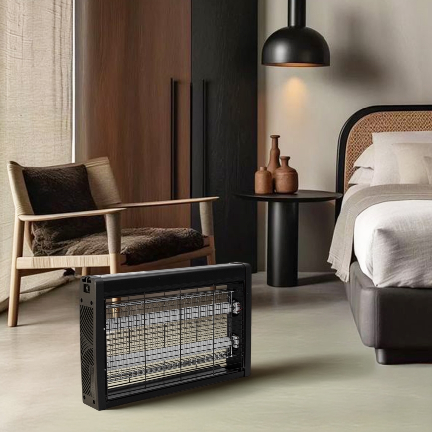 Brilagi - Elektrisk insektfanger 2xUV/18W/230V 100 m2 sort