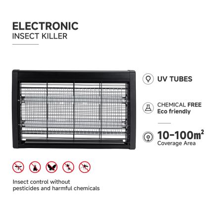 Brilagi - Elektrisk insektfanger 2xUV/20W/230V 100 m2