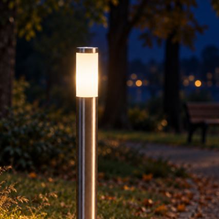 BRILAGI - LED-udendørslampe ELIA 1xE27/7W/230V 4000K IP44 100 cm mat krom