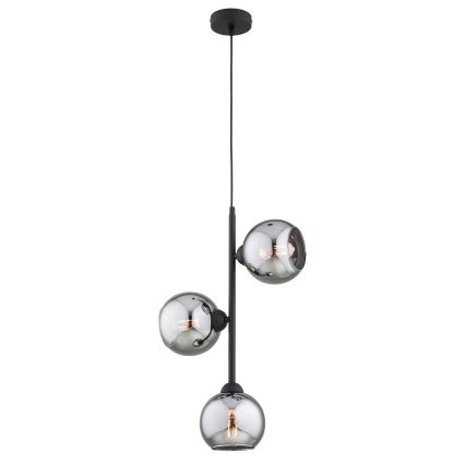 Brilagi - Erstatningsglas til lysekrone DIOR E27, Ø 15 cm, røggrå