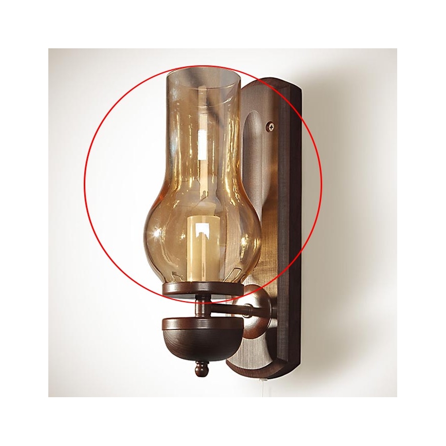 Brilagi - Reserveglas til lysekrone og væglampe TAVERN/COTTAGE E14 210x110 mm guld