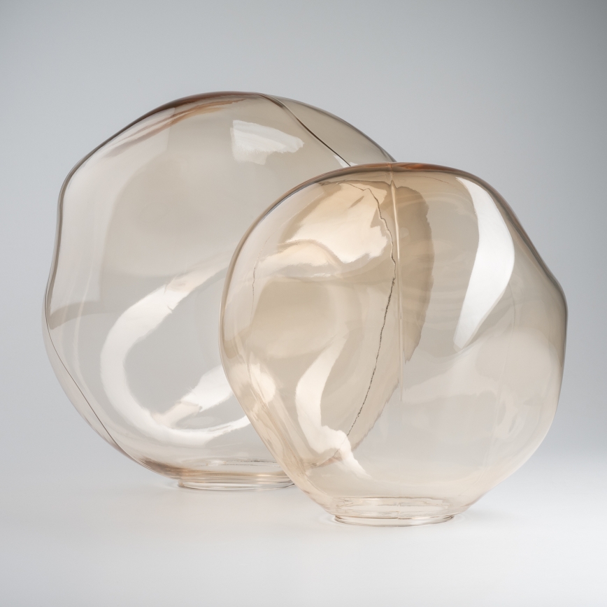 BRILAGI - Erstatningsglas til lysekrone, væg- og loftarmatur VULCANO E27 Ø 35 cm røgfarvet beige
