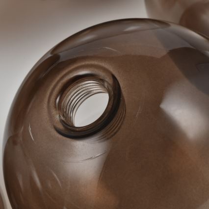 Brilagi - Erstatningsglas til lysekrone, vægarmatur og lampe MISTEL, MILLA Ø 15 cm, røgfarvet brun