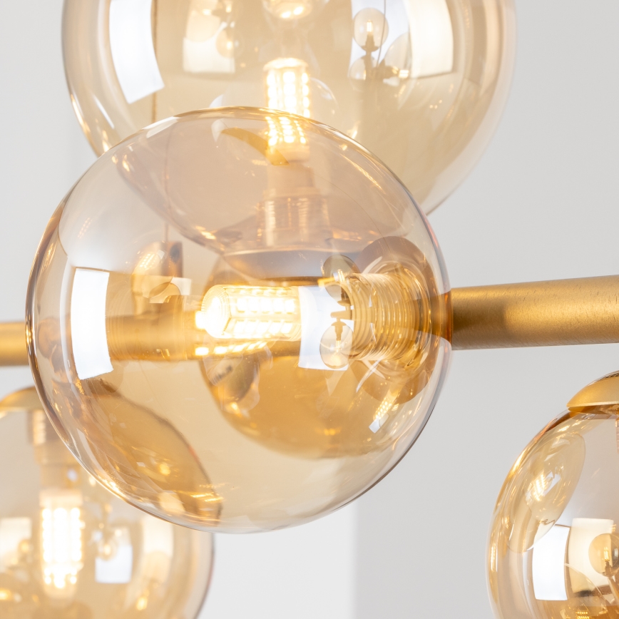 Brilagi - Erstatningsglas til lysekrone, væglampe og lampe MISTEL, MILLA, Ø 15 cm, guld