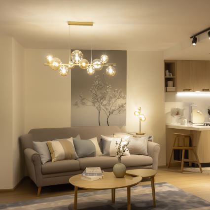 Brilagi - Erstatningsglas til lysekrone, væglampe og lampe MISTEL, MILLA, Ø 15 cm, guld