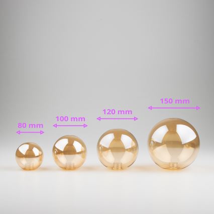 Brilagi - Erstatningsglas til lysekrone, væglampe og lampe MISTEL, MILLA, Ø 15 cm, guld