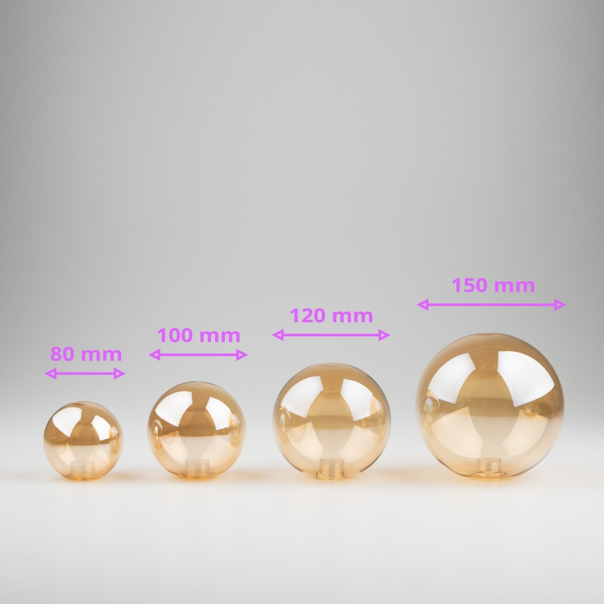 Brilagi - Erstatningsglas til lysekrone, væglampe og lampe MISTEL, MILLA, Ø 15 cm, guld
