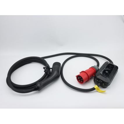 Brilagi - EV-ladestation til elbiler FAST AC Type 2 16A/380V 11kW + stik 230V, 3,7kW 5m + etui