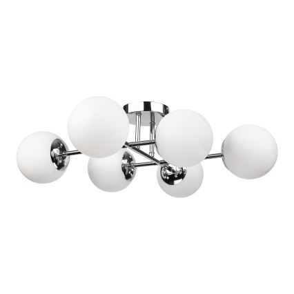 Brilagi - Fastmonteret lysekrone MALONY 6xE14/20W/230V poleret krom