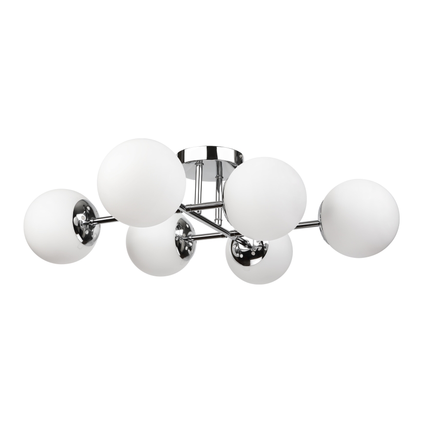 Brilagi - Fastmonteret lysekrone MALONY 6xE14/20W/230V poleret krom