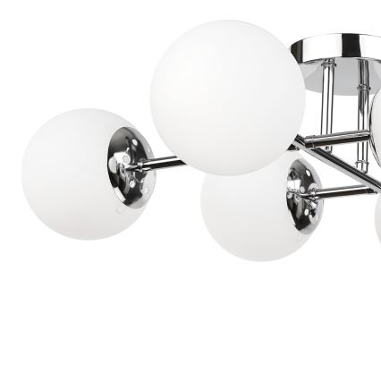 Brilagi - Fastmonteret lysekrone MALONY 6xE14/20W/230V poleret krom