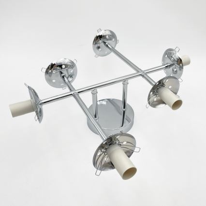 Brilagi - Fastmonteret lysekrone MALONY 6xE14/20W/230V poleret krom