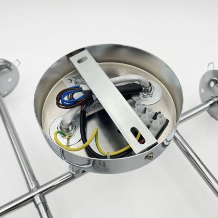 Brilagi - Fastmonteret lysekrone MALONY 6xE14/20W/230V poleret krom