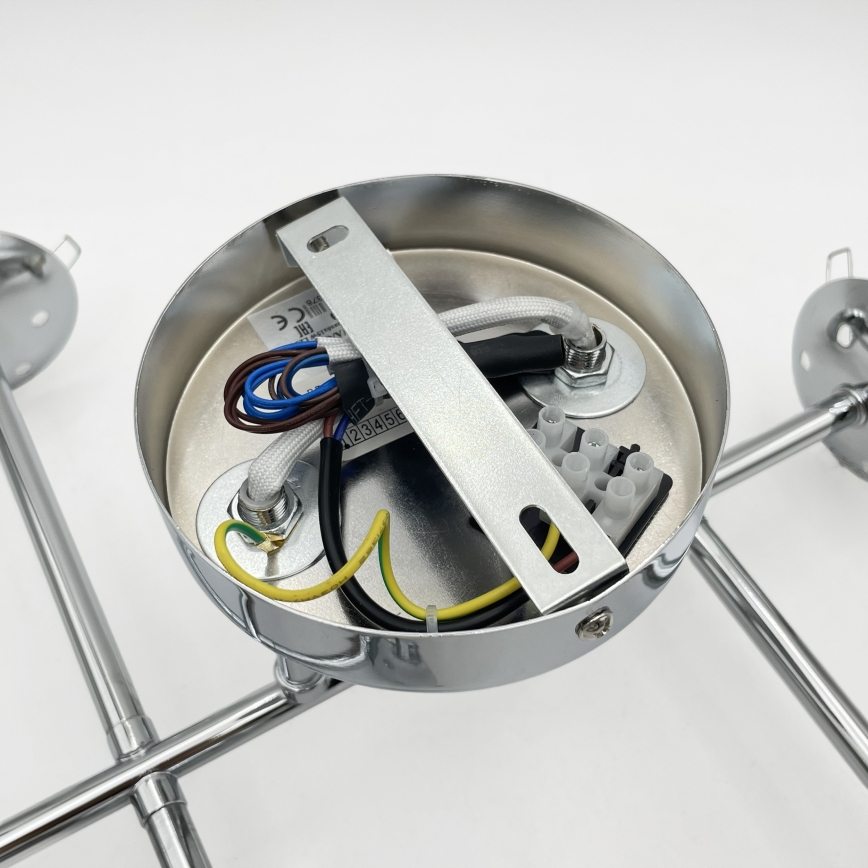 Brilagi - Fastmonteret lysekrone MALONY 6xE14/20W/230V poleret krom