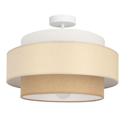 Brilagi - Fladmonteret loftlampe RESNA 1xE27/60W/230V Ø 40 cm creme/beige