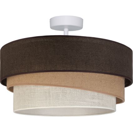 Brilagi - Fladmonteret loftlampe TRIO 1xE27/60W/230V Ø 40 cm brun/beige/hvid