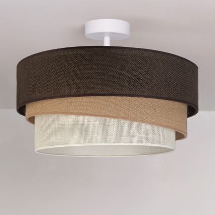 Brilagi - Fladmonteret loftlampe TRIO 1xE27/60W/230V Ø 40 cm brun/beige/hvid