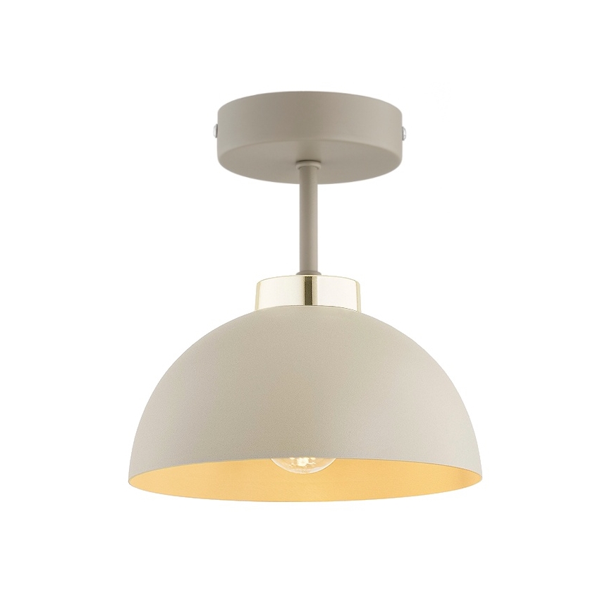 Brilagi - Fladmonteret lysekrone MOON 1xE27/60W/230V beige/guld