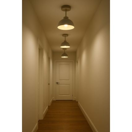 Brilagi - Fladmonteret lysekrone MOON 1xE27/60W/230V beige/guld