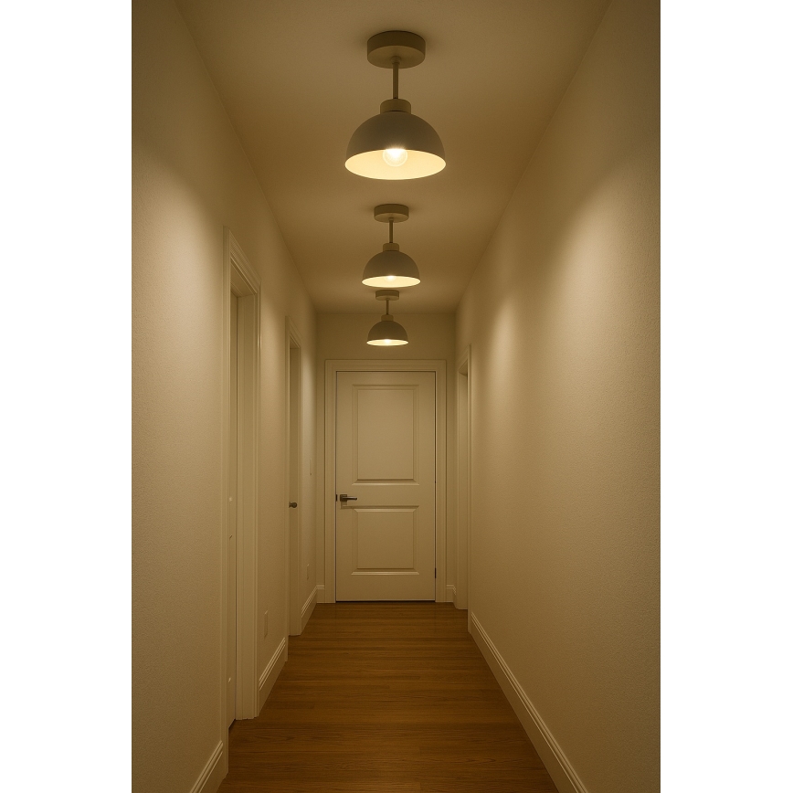 Brilagi - Fladmonteret lysekrone MOON 1xE27/60W/230V beige/guld