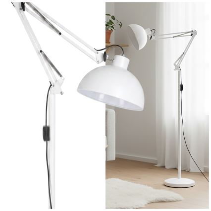 Brilagi - Fleksibel gulvlampe TASKER 1xE27/60W/230V 157 cm hvid